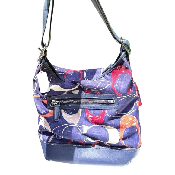 Coach Heritage C Print Leather Trim Duffle Bag - Picture 10 of 13